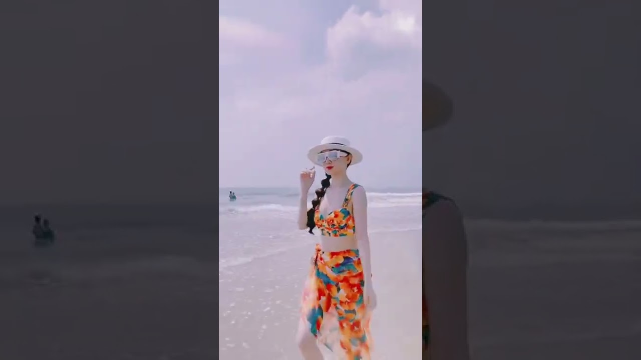 Bikini, đồ bơi nữ đi biển set 3 món hai mảnh họa tiết hoa kèm khăn quấn